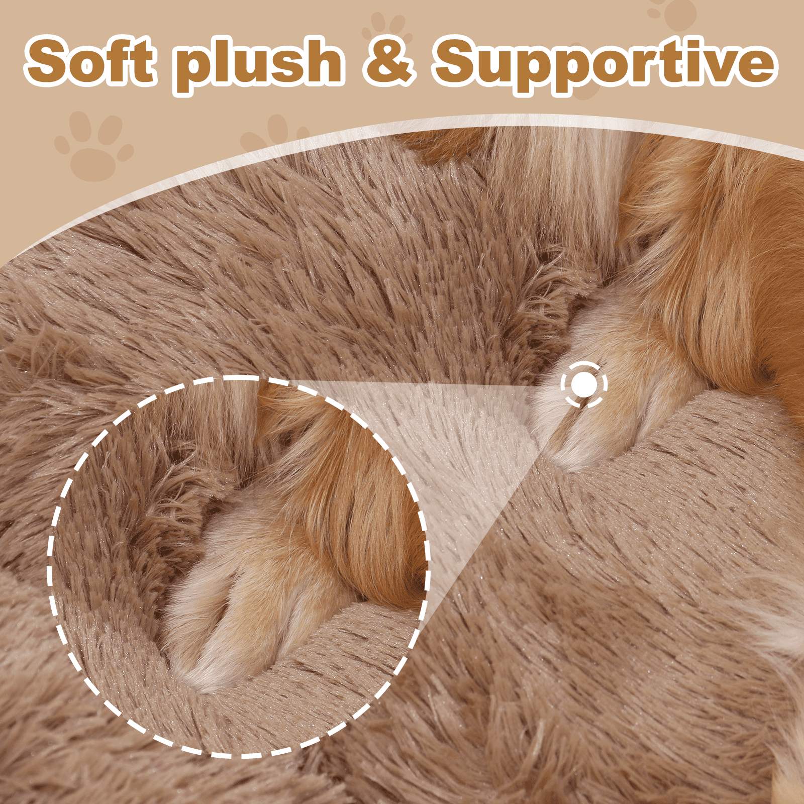 Extra Large 67" X 43" X 8" Orthopedic Pet Bed For Humans And Dogs, Plush High-Loft Mattress With Removable Handles & Non-Slip Bottom - Brown