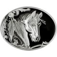 thumbnail image 1 of Moranse Religion Cross Cowboy Kneeling Prayer And Horse Design Belt Buckles, 1 of 5