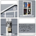 thumbnail image 5 of Patiowell Lockable Resin Garden Storage Shed, 8' x 6', Grey & White, 5 of 8