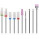 thumbnail image 1 of Juego de 10 brocas de cerámica para uñas, brocas para uñas, brocas profesionales para quitar gel, cutículas acrílicas, brocas para uñas, herramientas para manicura y pedicura, uso doméstico, 1 of 2
