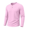 thumbnail image 6 of SGFCWSX Men's Cotton-Linen Blend Long-Sleeve Button-Up Top – Solid Color Casual Shirt Purple Size XL, 6 of 8