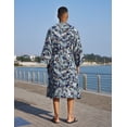 thumbnail image 4 of COOFANDY Men's Lightweight Kimono Robe Japanese Bathrobes Open Front Long Cardigan Cloak with Belt, 4 of 5