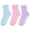 Multicolor-1, variant on Grip Socks for Women, PUTUO Non Slip Pilates Yoga Socks with Cute Polka Dot Ruffle Cuff, Crew Length for Barre Dance and Studio Workout, 3 Pairs
