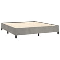 thumbnail image 4 of vidaXL California King Bed Frame, Velvet Upholstered Platform Bed Frame, Light Gray, No Mattress, 4 of 8