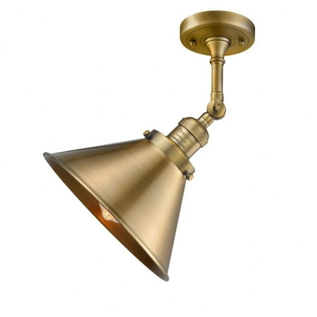 

Innovations 201F-BB-M10-BB-LED Briarcliff 1 Light Semi-Flush Mount part of the Franklin Restoration Collection Brushed Brass