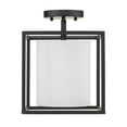 thumbnail image 4 of Golden Lighting Manhattan 1-light Semi-Flush Mount in Matte Black, 4 of 5