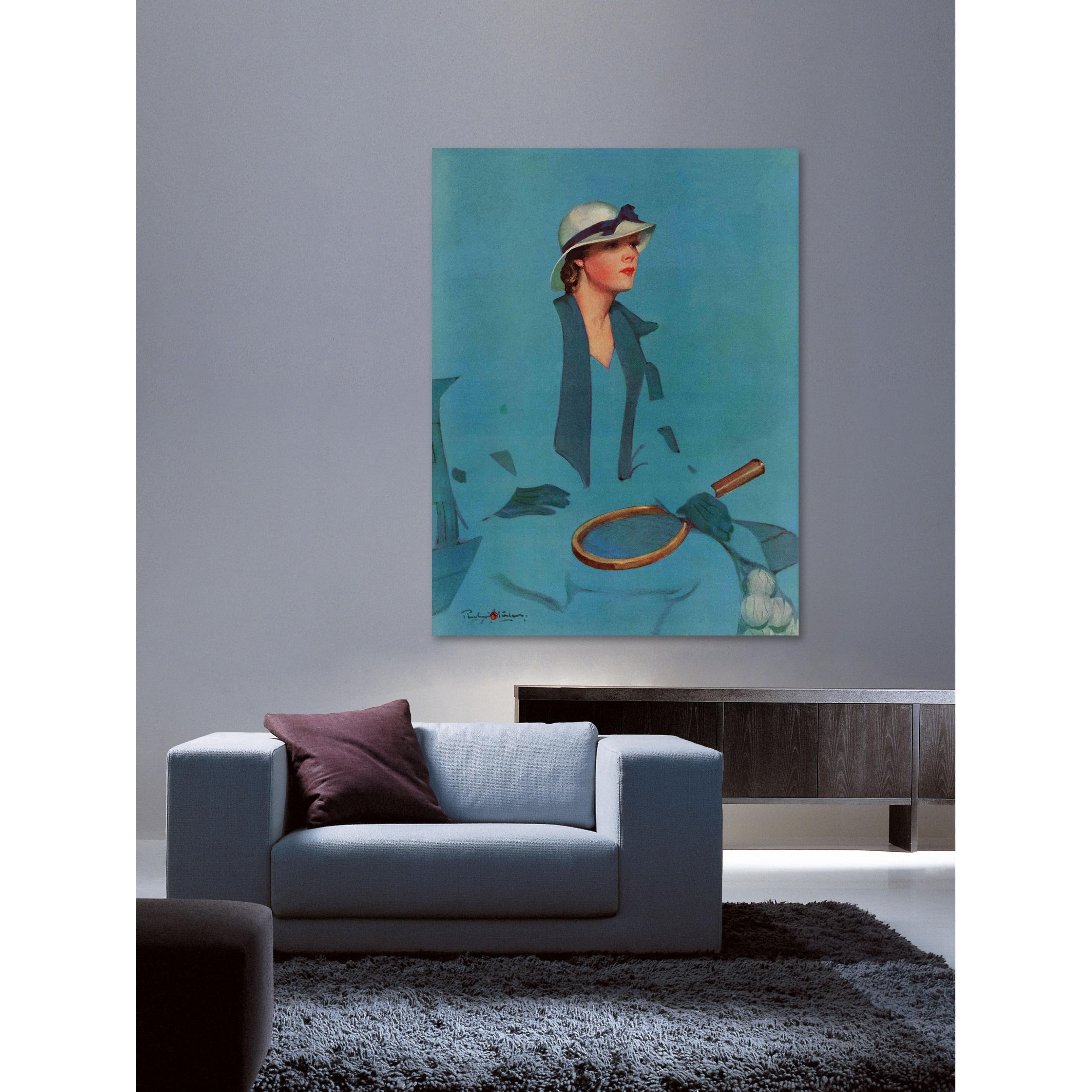 Marmont Hill Tennis in Blue by Penrhyn Stanlaws Painting Print on Canvas