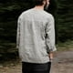 thumbnail image 3 of Camisa de lino de algodón para hombre, camiseta holgada informal de moda de otoño con cordón para hombre, camiseta de manga larga de Color puro para Yoga en la playa, 3 of 7