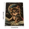 thumbnail image 3 of Space Cats 2026 Calendar – Funny Cute Cat Wall Calendars for Cat Lovers, Monthly Hanging Calendar with Cosmic Galaxy Kitten Art, Coffee Calendar Style Gift, Office & Home Wall Décor Planner, 3 of 6