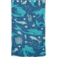 thumbnail image 2 of Blackout Window Cover for Bedroom & Living Room, 84" Mermaid Dolphin Ocean Elements Drapes for Sliding Glass Grommet Window Curtains Privacy Protect Room Darkening Single Panel Curtain, 2 of 7