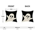 thumbnail image 2 of Halloween Pillow Covers 20x20 Inch Set of 2, Black and White Ghost Throw Pillows Farmhouse Linen Halloween Decorative Pillow Case for Couch Sofa Bedroom Indoor Outdoor Decor, 2 of 6