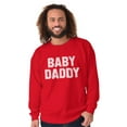 thumbnail image 4 of Baby Daddy Funny Expecting Fathers Men Big & Tall Sweatshirt Brisco Brands 4X, 4 of 6