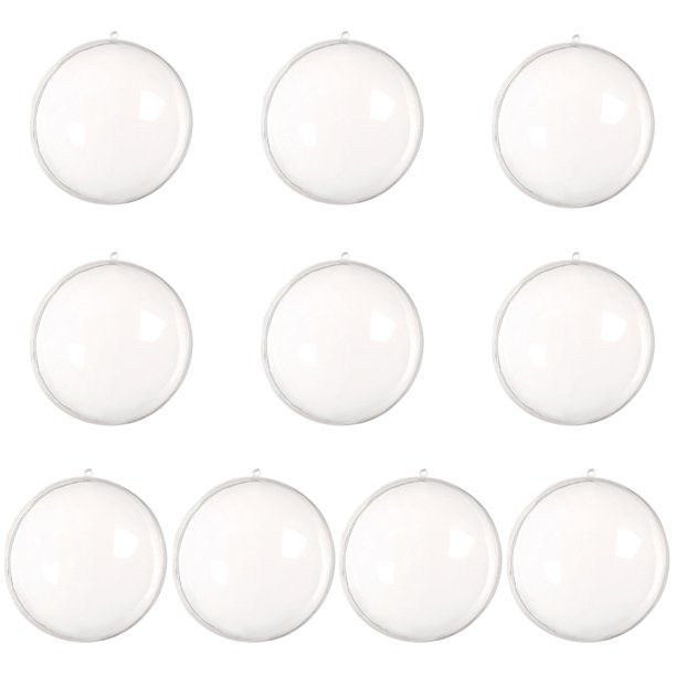 Adornos artesanales de plástico navideño, bola redonda decorativa para decoración de fiestas y vacaciones