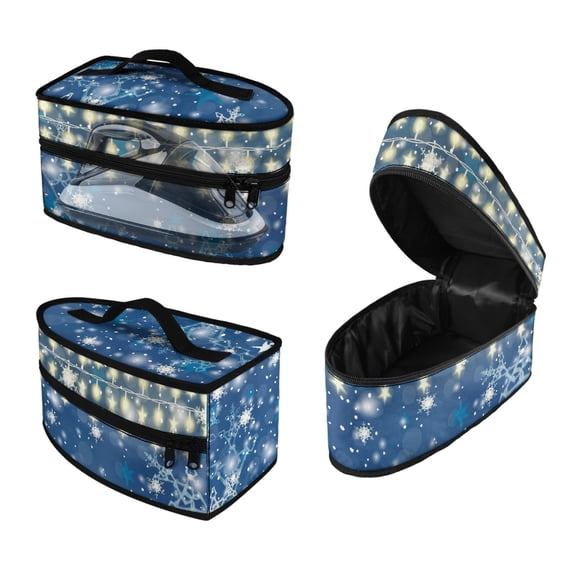 HELLHERO Steam Iron Bag Snowflakes with Handle Travel Steam Iron Case Indoor, Case Only
