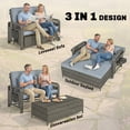 thumbnail image 4 of Outsunny Patio Lounge Chair Set with Storage and Cushions, Light Grey, 4 of 10