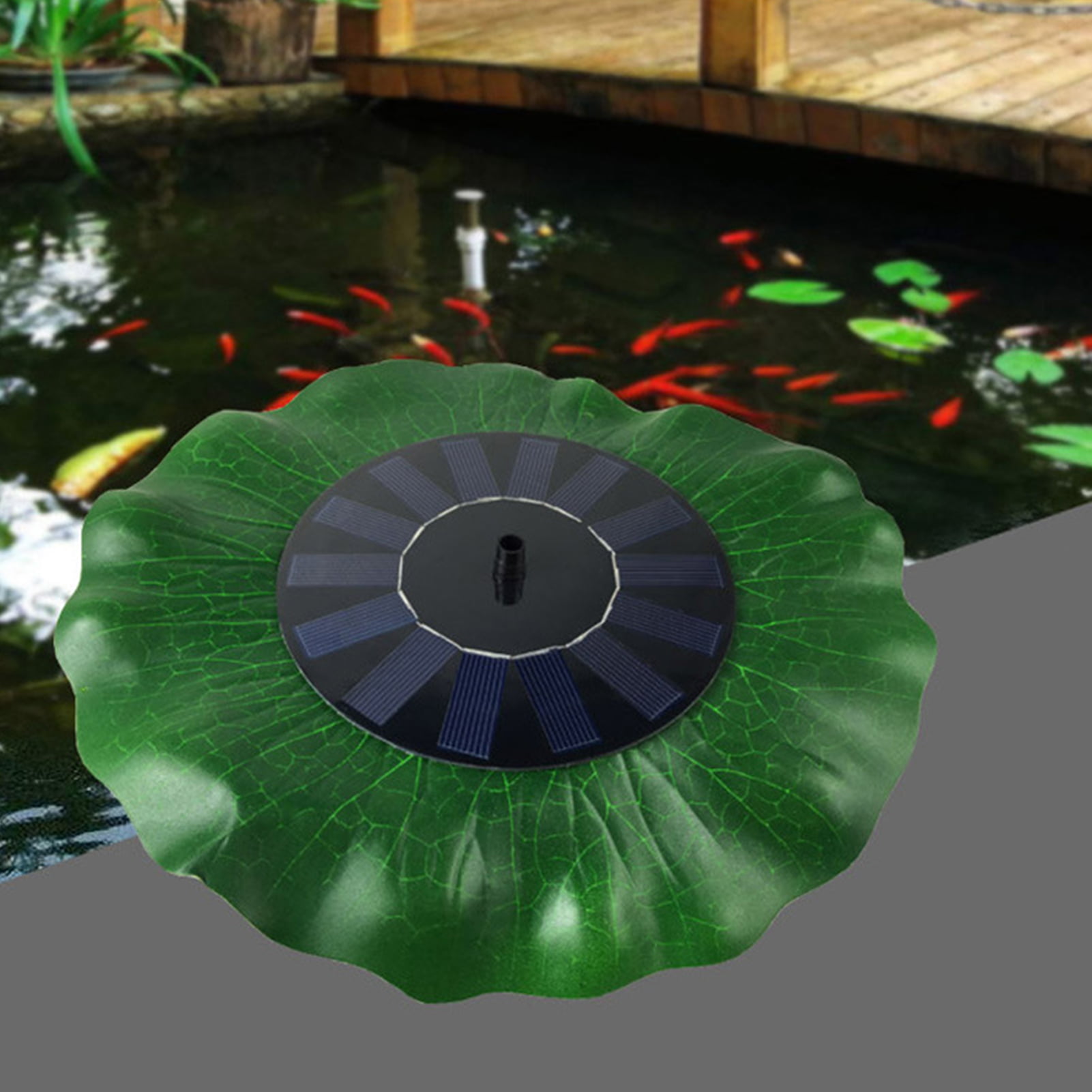 180L/H Solar Panel Lotus Leaf Floating Water Feature Pump Fountain Pond 