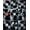 Black, Pattern 5, variant on ODIKA 4'x6' Machine Washable Non-Slip Area Rug, Eclectic Music Iconography Featuring Vintage Record Player Motifs High Traffic Rug, Black, 88448