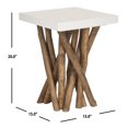 thumbnail image 3 of SAFAVIEH Hartwick Rustic Glam Branched Square Side Table, White/Natural, 3 of 5