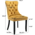 thumbnail image 4 of JESTOP Velvet Dining Chairs Set of 4, Tall Back Side Chair, Modern Upholstered High-end Tufted Side Chair with Button Back Ring, Solid Wood Legs (Gold), 4 of 7