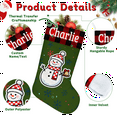 thumbnail image 4 of Personalized Christmas Stocking 18.5 Inch, Custom Name & Photo Festive Stocking for Christmas,Customized Xmas Holiday ,Great Gift for Family, 4 of 8