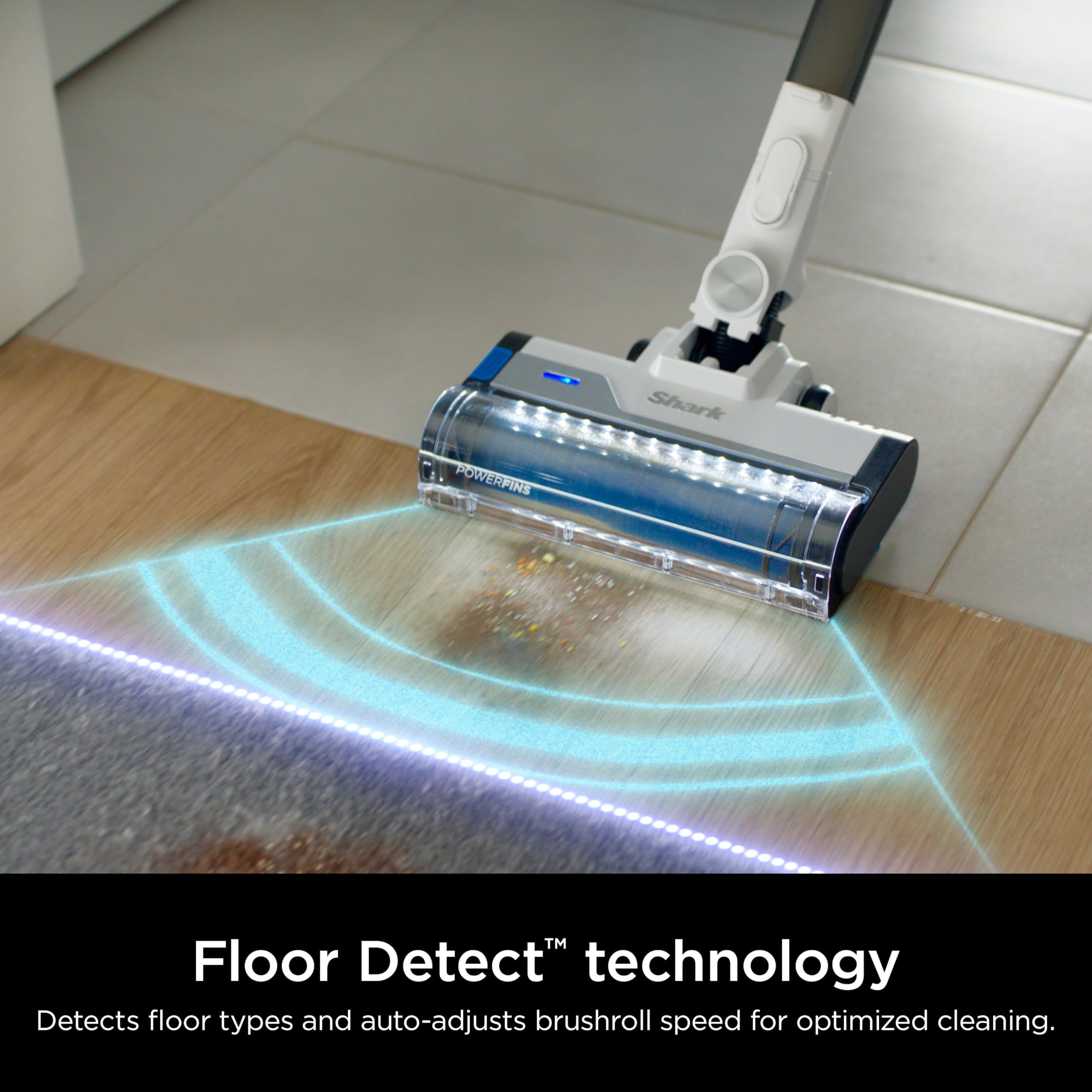 Shark PowerPro Plus Cordless Stick Vacuum, Lightweight, Rechargeable, FloorDetect Technology, HEPA Filter, Up to 50-Minute Runtime, Powerful Pet Hair Pickup, Carpets & Hard Floors, Pure Water, IZ377H