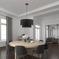 thumbnail image 3 of Livex Lighting Bainbridge 20" 3-Light Modern Metal & Fabric Pendant in Black, 3 of 9