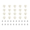 thumbnail image 1 of Perla Remache Pernos Kit, 8mm Perla Remaches sin Agujero Imitación Perlas Remaches Botones para Bricolaje Jarrón Rellenos Boda Fiesta Hogar Decoración, Lechoso Blanco 50 Juegos, 1 of 6