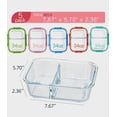 thumbnail image 4 of TechGen Airtight Borosilicate Glass Meal Prep Containers with Snap-Lock Lids, Portion Control Bento Boxes, Microwave Oven Freezer & Dishwasher Safe, 2 or 3 Compartments, 10-Piece Set, 4 of 6