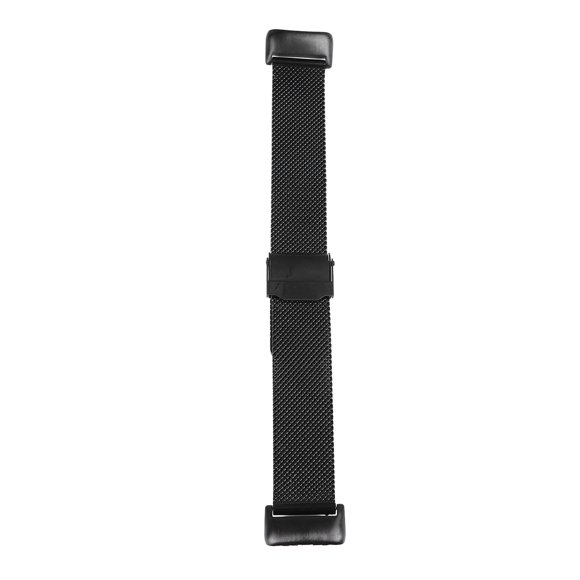 MAYUJIAA Watch Metal Mesh Band Smartwatch Adjustable Stainless Steel Waterproof Replacement Strap for Fitbit Black SS311-59992