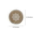 thumbnail image 3 of Btomtd Scandinavian Woven Placemats Linen Table Insulating Mats Round Jute Decorative Shooting Props Decor, White, 3 of 6