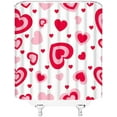 thumbnail image 3 of Valentine''s Day Shower Curtain Pink and Red Sweet Heart Romantic Love Lover Couple Gifts Creative Modern Fashion Fabric Bathroom Decor Curtain Sets with Hooks, 3 of 4