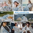 thumbnail image 5 of Blue Coastal Cooling Blanket, Lightweight Breathable Summer Throw Blanket with Double Sided Cold Effect,Nautical Coral Starfish Beach Summer Picnic Beach Blankets Bed Sheet for Hot Sleepers 60"x80", 5 of 8