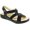 Black 3244, variant on kozi Women Comfort Casual Wedge Sandal Slip-On Loafer OY3132 with Elasticized Band and Open Round Toe Navy Size 8
