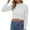 White, variant on IROINNID Womens Sweater Round Neckline Pullover Sweater Solid Color Casual Short Length Long Sleeve Shirt Sweater