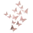 thumbnail image 1 of Cateissary 12 piezas 3D papel hueco pared pegatina decoración calcomanía Festival oro rosa Type3 NO3, 1 of 6