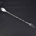 thumbnail image 4 of Vikakiooze Stainless Steel Fruit Fork Food Fork Bar Double-Headed Cocktail ed Mixing Stirring Spoon Fork,Home, 4 of 6