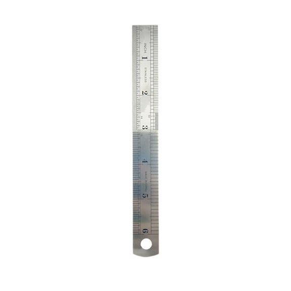 2025 New 13" Stainless Steel Ruler Dual-Scale Inch/Cm Silver for Engineering, Drawing, Office