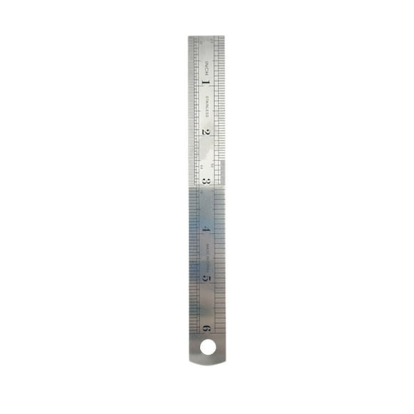 Règles pour Dessiner en Acier Inoxydable, Règle de Pouce, Facile à Lire, Robuste et Durable, Adaptée pour la Papeterie Étudiante, la Peinture, le Bureau à Domicile, l'Ingénierie, Règle en Acier Double Face
