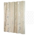 thumbnail image 4 of Cortina de ducha con 12 ganchos, 180 x 180 cm, para baño de hotel Beige, 4 of 9