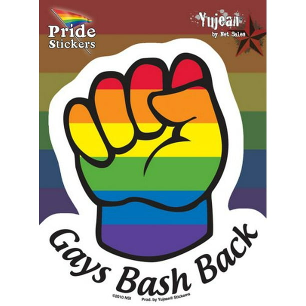 Nsi Gays Bash Back Rainbow Fist Sticker Decal Walmart Com