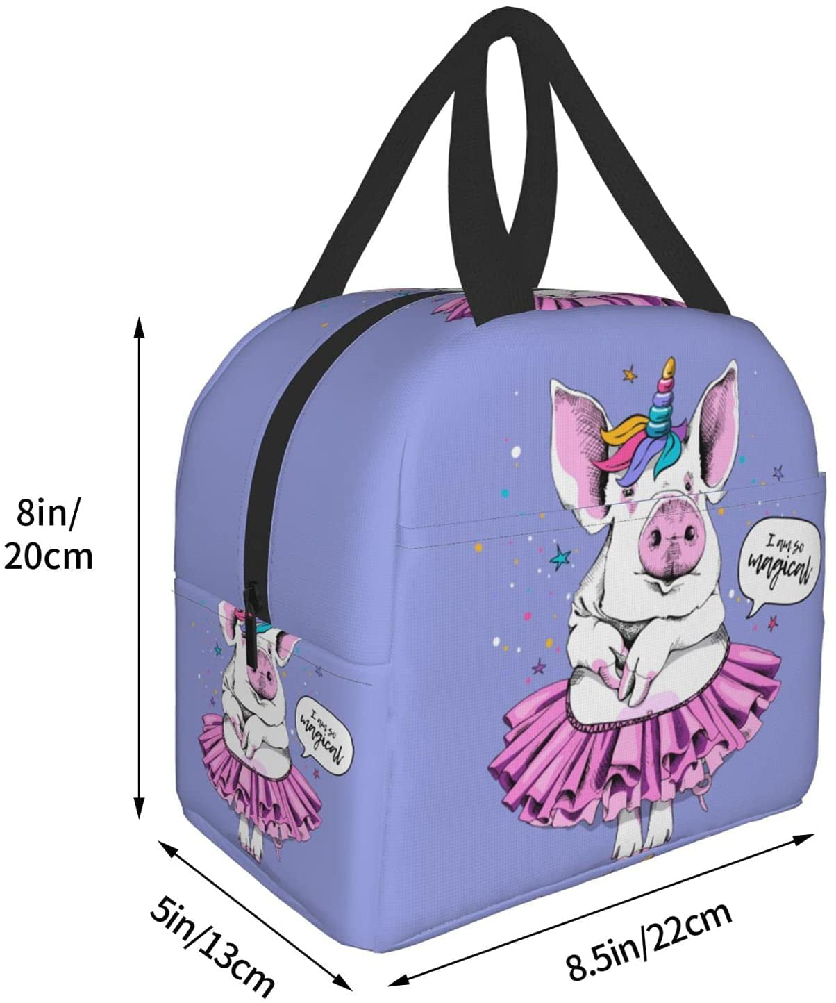 Unicorn Insulated Lunch Bag Box Pack Childrens Boys Girls School Food Picnic 