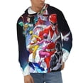 thumbnail image 2 of Power Rangers Mens Active Sweatshirts Cozy Hoodie 3d Graphic Sweater Casual Winter Clothes Tops Coat 3x-Large, 2 of 7