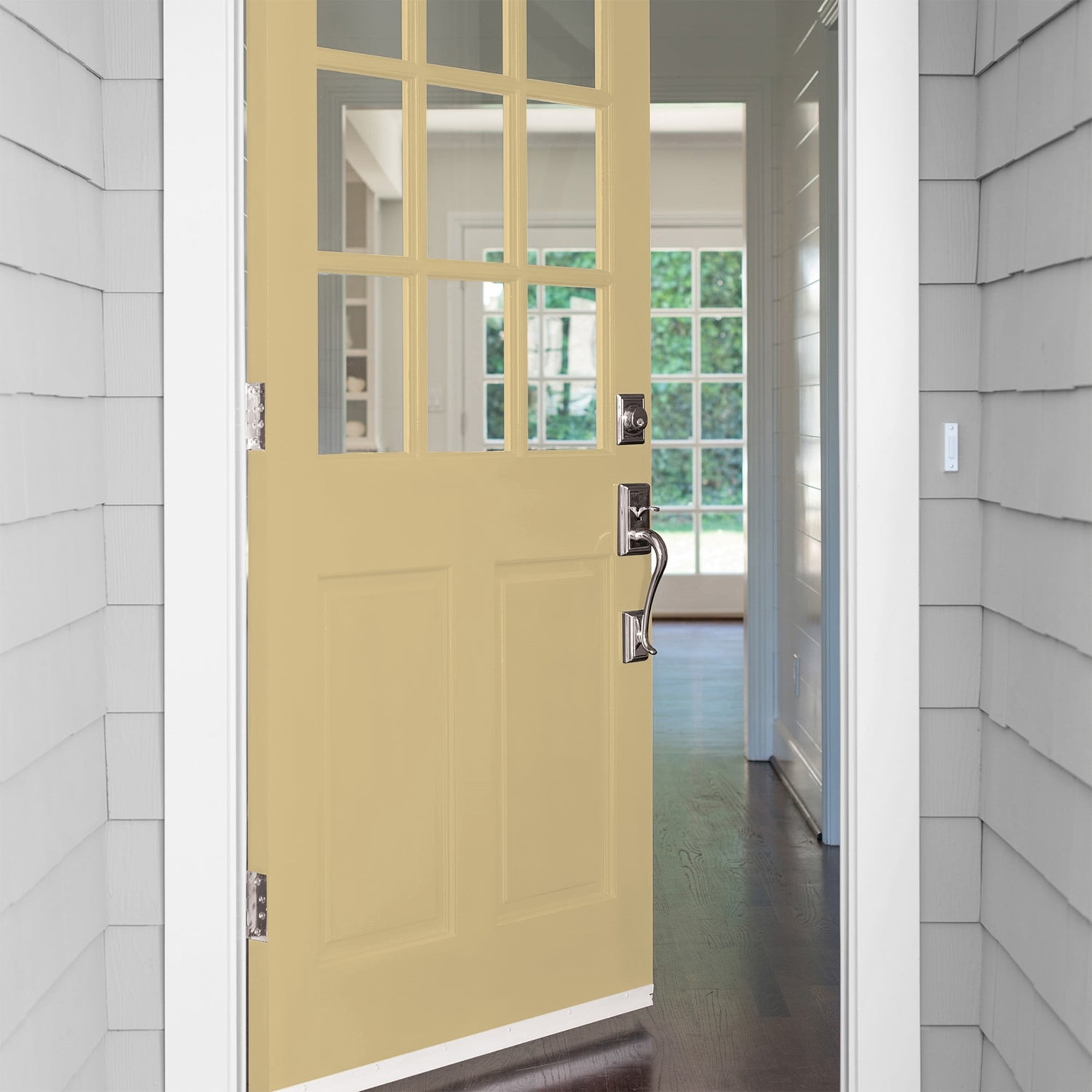 Glidden Fundamentals Appalachian Trail / Yellow, Satin Exterior Paint, 1 Quart