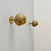1950s Brass Eyeball Wall Sconce - Italian Brass Wall Sconce - Mid Century Brass Light - Sputnik Modern Wall Sconce Light