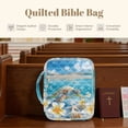 thumbnail image 7 of Xixirimido Bible Cover Case for Women Men, Large Bible Bag Bible Study Supplies Accessories Quilted Bible Carrying Cases with Handle Christian Gift, Sea Turtle Plumeria Blue Pattern, 7 of 7