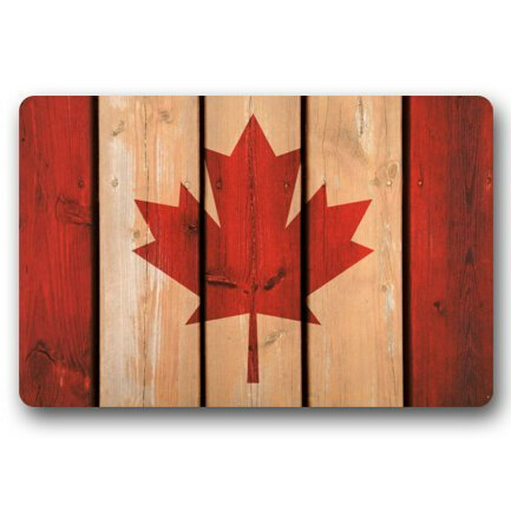 WinHome Canada National Flag Doormat Floor Mats Rugs Outdoors/Indoor