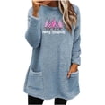 thumbnail image 2 of Puntoco Suéter Mujer Cuello Redondo e Invierno Suelto Estampado Bolsillo Cálido Manga Larga Blusa Tops Navidad Liquidación Puntoco Puntoco-1091, 2 of 4