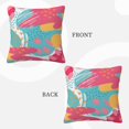 thumbnail image 3 of LNWH Decorative Pillow Covers, Abstract Colorful Shapes Square Sofa Decorative Knit Pillow Case, 26"x26", 3 of 8