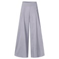 thumbnail image 3 of SNKSDGM Women's Plus Womens Dress Pants Petite Pull on Women's Pants Petite Green Womens Wide Leg High Waist Wide Leg Pants Casual Pants Comfy Pockets Relaxed Trousers, 3 of 4