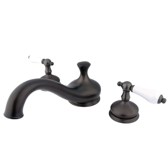 Elements Of Design Es3335pl Double Handle Deck Mounted Roman Tub Filler - Bronze